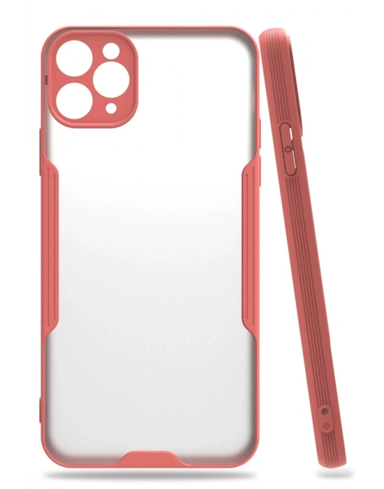 Newface iPhone 11 Pro Max Kılıf Platin Silikon - Pembe