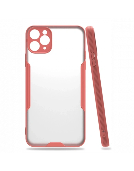 Newface iPhone 11 Pro Max Kılıf Platin Silikon - Pembe