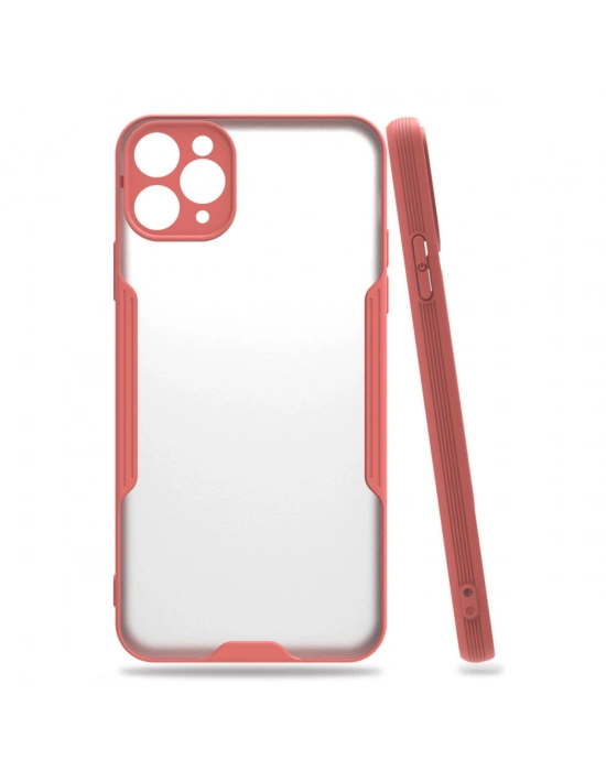 Newface iPhone 11 Pro Max Kılıf Platin Silikon - Pembe