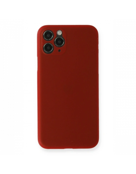 Newface iPhone 11 Pro Max Kılıf PP Ultra İnce Kapak - Kırmızı