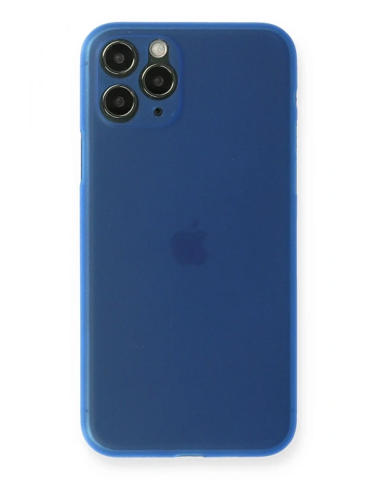Newface iPhone 11 Pro Max Kılıf PP Ultra İnce Kapak - Mavi
