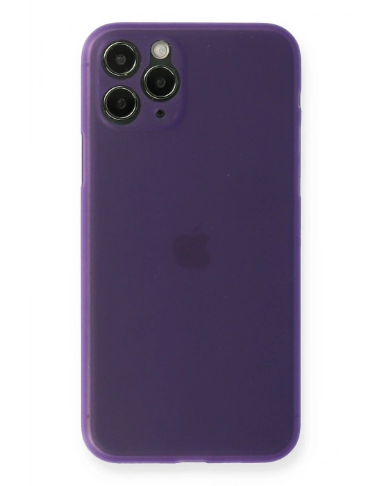 Newface iPhone 11 Pro Max Kılıf PP Ultra İnce Kapak - Mor