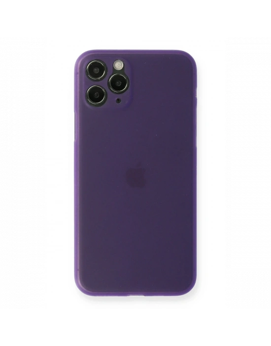 Newface iPhone 11 Pro Max Kılıf PP Ultra İnce Kapak - Mor
