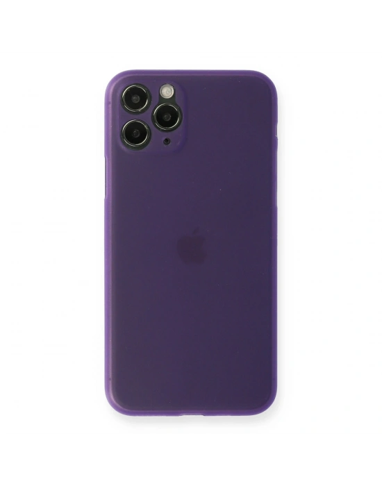 Newface iPhone 11 Pro Max Kılıf PP Ultra İnce Kapak - Mor