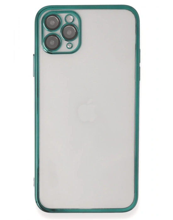 Newface iPhone 11 Pro Max Kılıf Razer Lensli Silikon - Yeşil