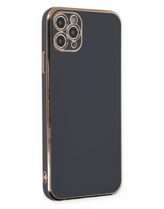 Newface iPhone 11 Pro Max Kılıf Volet Silikon - Siyah