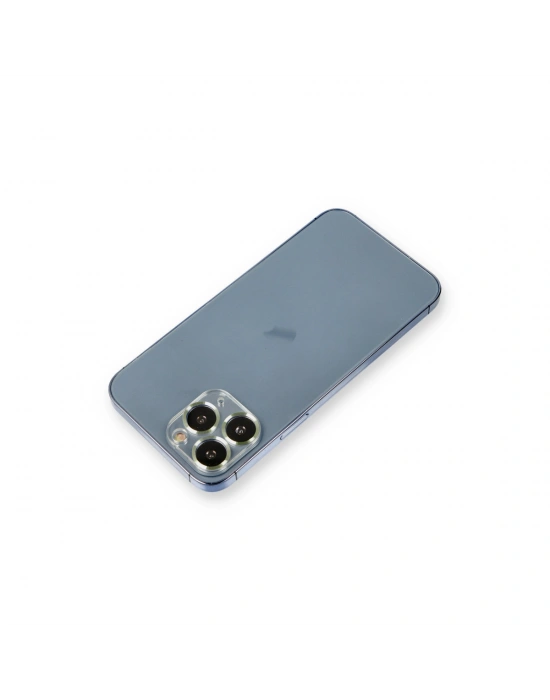 Newface iPhone 11 Pro Max Metal Kamera Lens Koruma Cam - Açık Yeşil