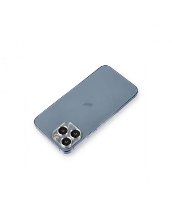 Newface iPhone 11 Pro Max Metal Kamera Lens Koruma Cam - Gümüş