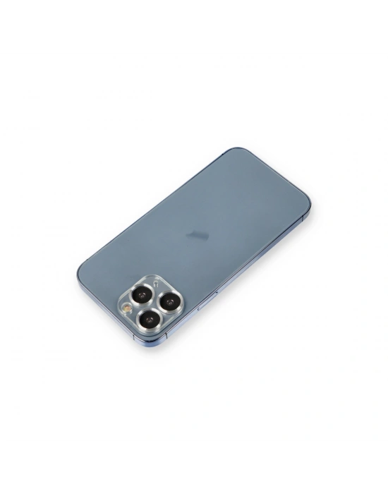 Newface iPhone 11 Pro Max Metal Kamera Lens Koruma Cam - Gümüş