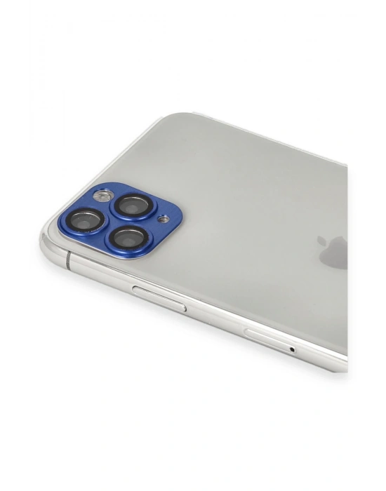 Newface iPhone 11 Pro Max Pers Alüminyum Kamera Lens - Lacivert