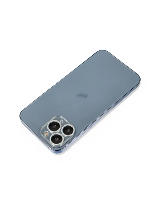 Newface iPhone 11 Pro Max Shine Kamera Lens Koruma Cam - Gümüş