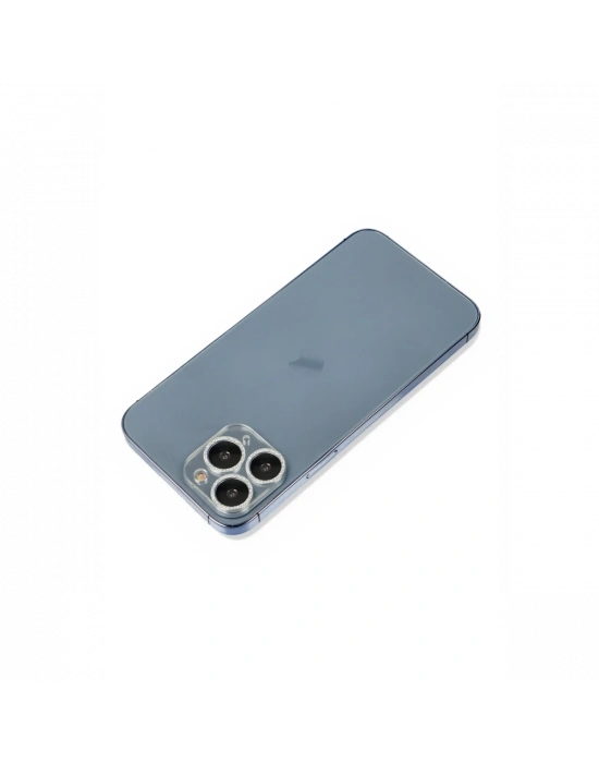 Newface iPhone 11 Pro Max Shine Kamera Lens Koruma Cam - Gümüş