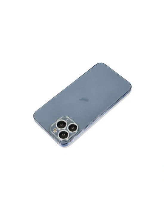 Newface iPhone 11 Pro Max Shine Kamera Lens Koruma Cam - Gümüş