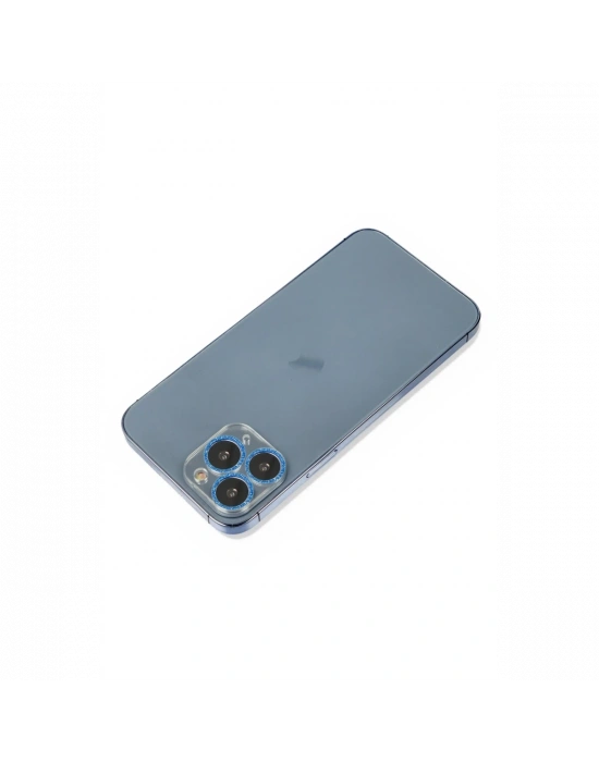 Newface iPhone 11 Pro Max Shine Kamera Lens Koruma Cam - Mavi