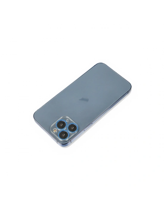 Newface iPhone 11 Pro Max Shine Kamera Lens Koruma Cam - Mavi