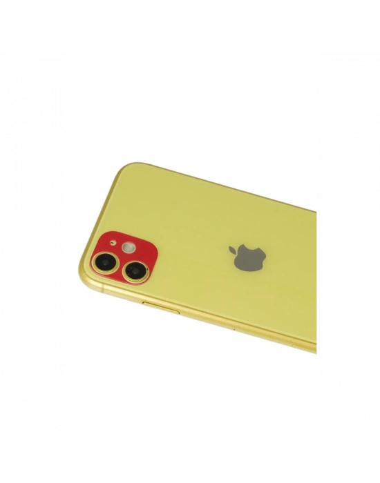 Newface iPhone 11 Rainbow Kamera Lens Koruma Cam - Kırmızı