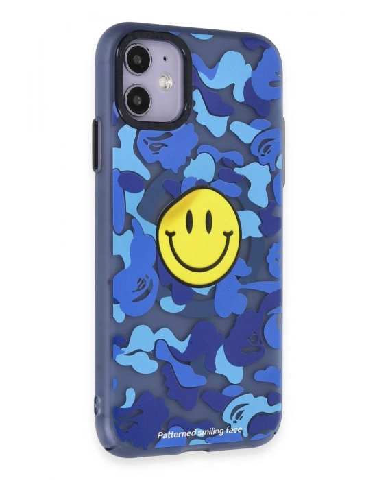 Newface iPhone 12 Kılıf Apollo Magneticsafe Desenli Kapak - Apollo Mavi - 1