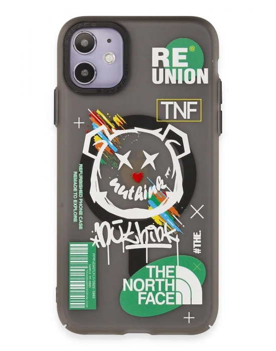 Newface iPhone 12 Kılıf Apollo Magneticsafe Desenli Kapak - Apollo Siyah - 2