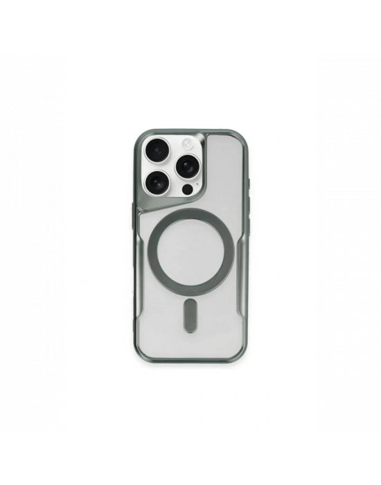 Newface iPhone 12 Kılıf Boyi Magsafe Silikon Kapak - Yeşil