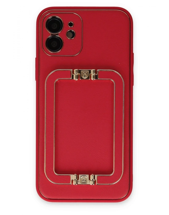 Newface iPhone 12 Kılıf Coco Elit Kapak - Kırmızı