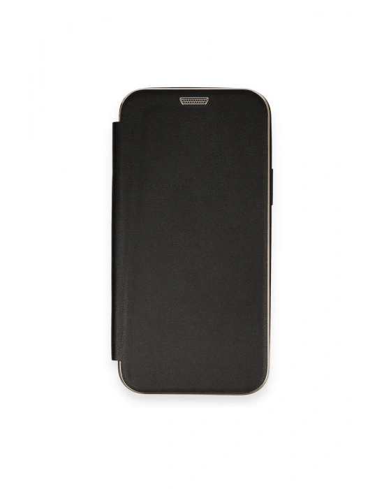 Newface iPhone 12 Kılıf Dolpin Kapaklı - Siyah