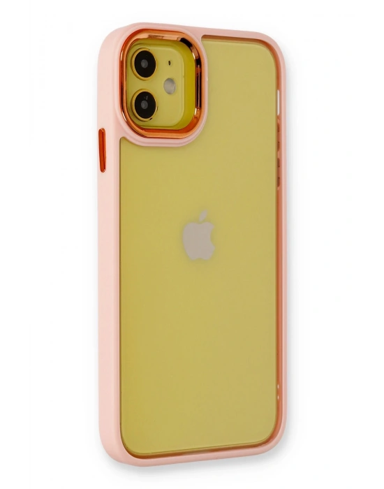 Newface iPhone 12 Kılıf Dora Kapak - Pudra