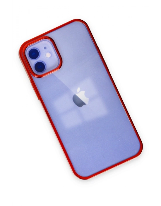 Newface iPhone 12 Kılıf Element Silikon - Kırmızı