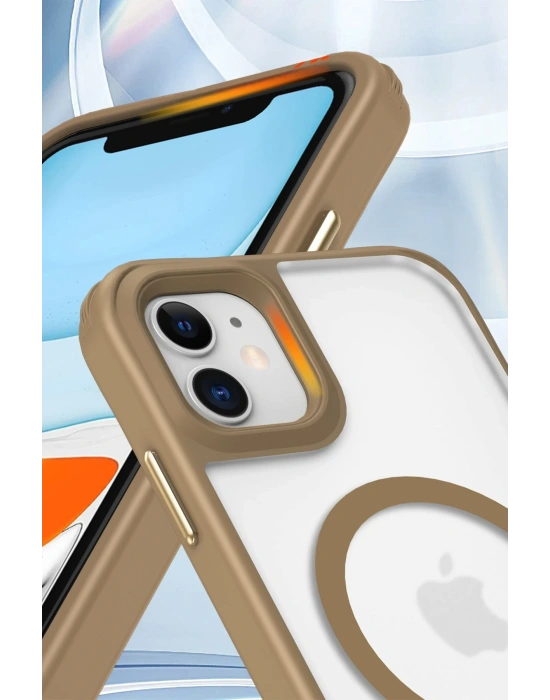 Newface iPhone 12 Kılıf Enka Magsafe Silikon Kılıf - Siyah