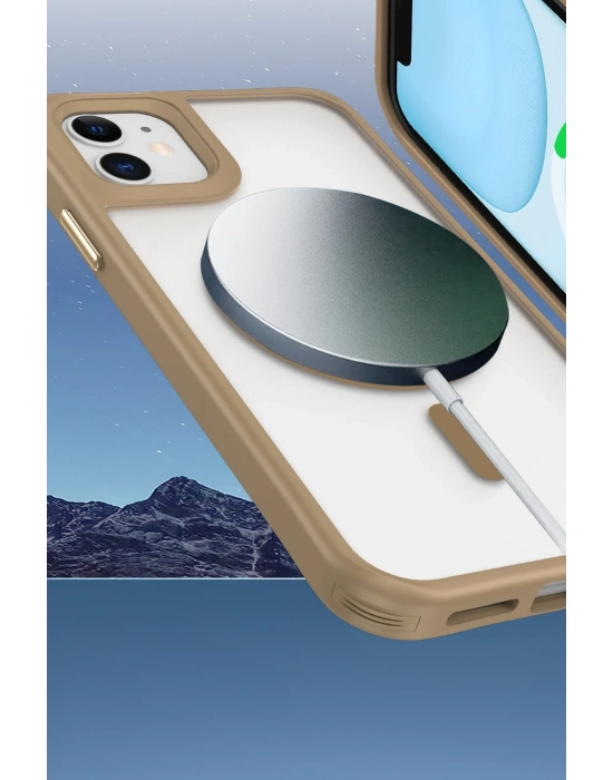 Newface iPhone 12 Kılıf Enka Magsafe Silikon Kılıf - Titan Gri