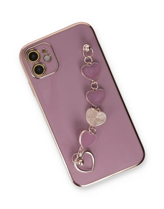 Newface iPhone 12 Kılıf Esila Silikon - Mor