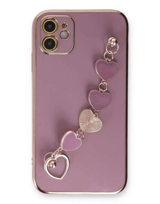 Newface iPhone 12 Kılıf Esila Silikon - Mor