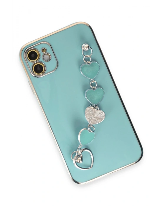 Newface iPhone 12 Kılıf Esila Silikon - Su Yeşili