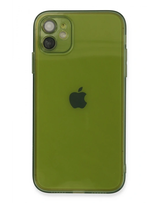 Newface iPhone 12 Kılıf Fly Lens Silikon - Yeşil