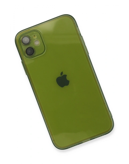 Newface iPhone 12 Kılıf Fly Lens Silikon - Yeşil