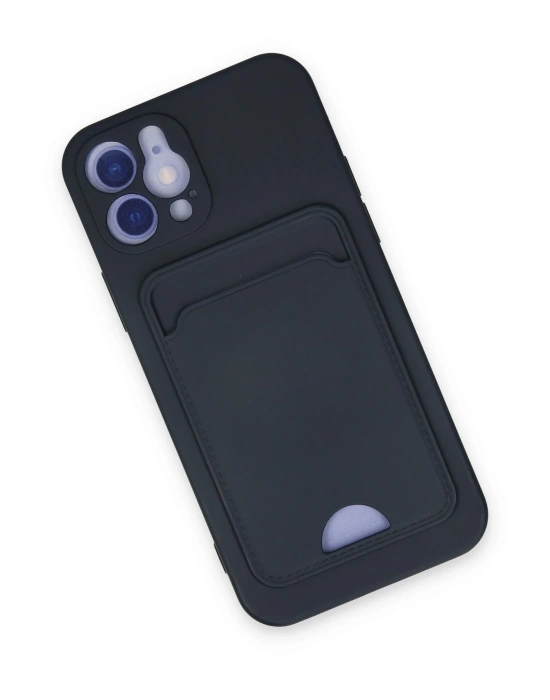 Newface iPhone 12 Kılıf Kelvin Kartvizitli Silikon - Lacivert
