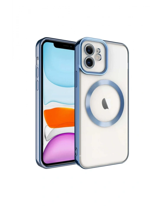 Newface iPhone 12 Kılıf Kross Magneticsafe Kapak - Sierra Blue