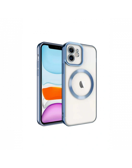 Newface iPhone 12 Kılıf Kross Magneticsafe Kapak - Sierra Blue