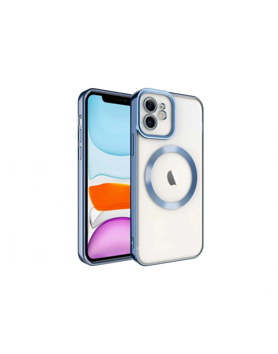 Newface iPhone 12 Kılıf Kross Magneticsafe Kapak - Sierra Blue