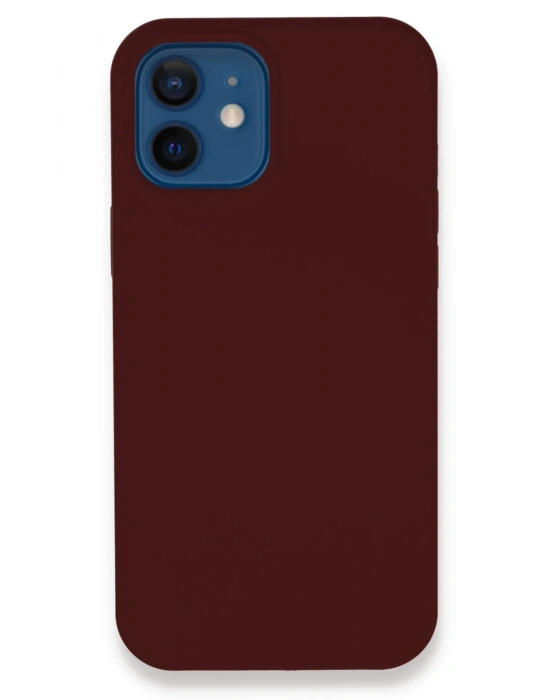 Newface iPhone 12 Kılıf Lansman Legant Silikon - Bordo
