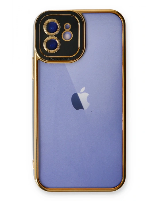 Newface iPhone 12 Kılıf Liva Lens Silikon - Siyah