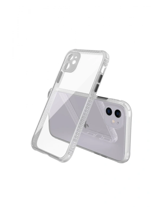 Newface iPhone 12 Kılıf Miami Şeffaf Silikon - Şeffaf