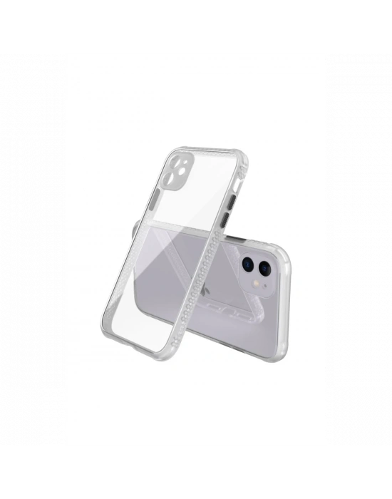 Newface iPhone 12 Kılıf Miami Şeffaf Silikon - Şeffaf