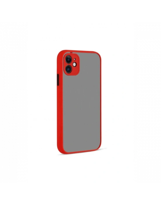 Newface iPhone 12 Kılıf Montreal Silikon Kapak - Kırmızı