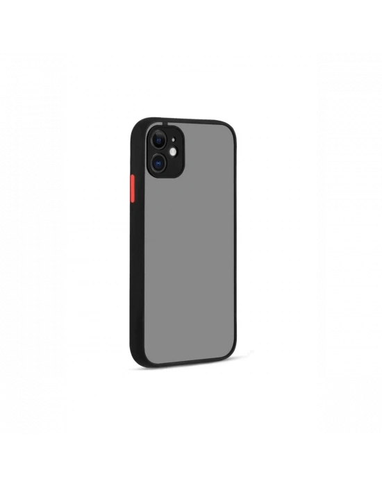 Newface iPhone 12 Kılıf Montreal Silikon Kapak - Siyah