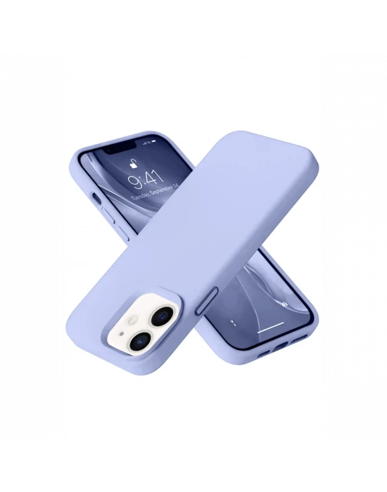 Newface iPhone 12 Kılıf Nano içi Kadife Silikon - Lila