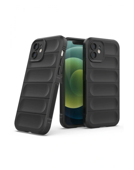 Newface iPhone 12 Kılıf Optimum Silikon - Siyah