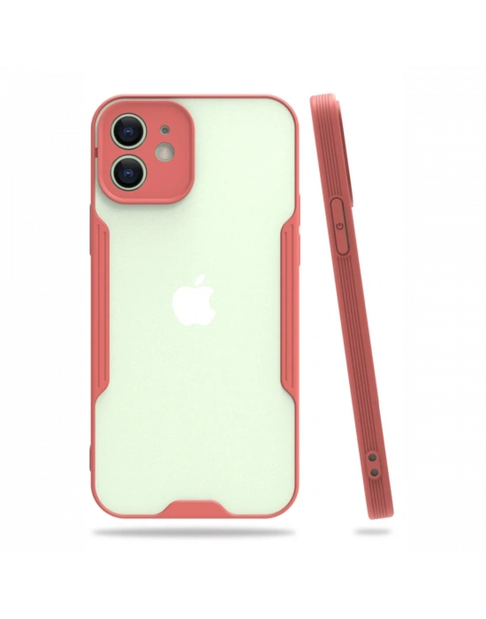 Newface iPhone 12 Kılıf Platin Silikon - Pembe