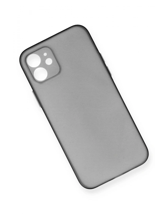 Newface iPhone 12 Kılıf PP Ultra İnce Kapak - Gri