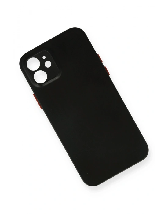 Newface iPhone 12 Kılıf PP Ultra İnce Kapak - Siyah