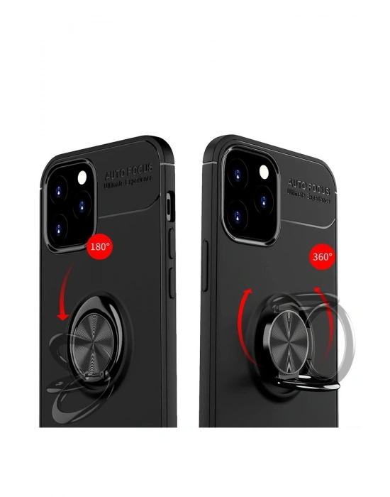 Newface iPhone 12 Kılıf Range Yüzüklü Silikon - Mavi